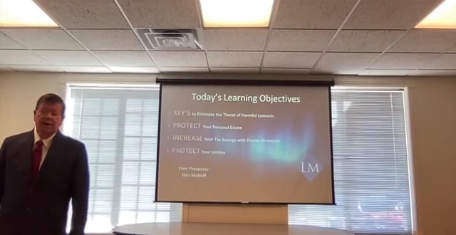 Legally Mine intro slide: “Your Presenter, Dan McNeff” (00:09)